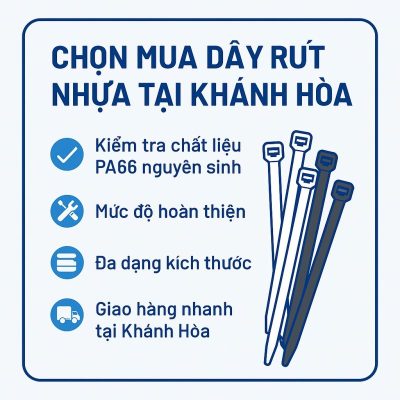 Tìm dây rút nhựa tại Khánh Hòa? Sông Bé Plastic giao nhanh tận nơi tại Nha Trang, Cam Ranh, Diên Khánh. Sản phẩm PA66 nguyên sinh – độ bền vượt trội