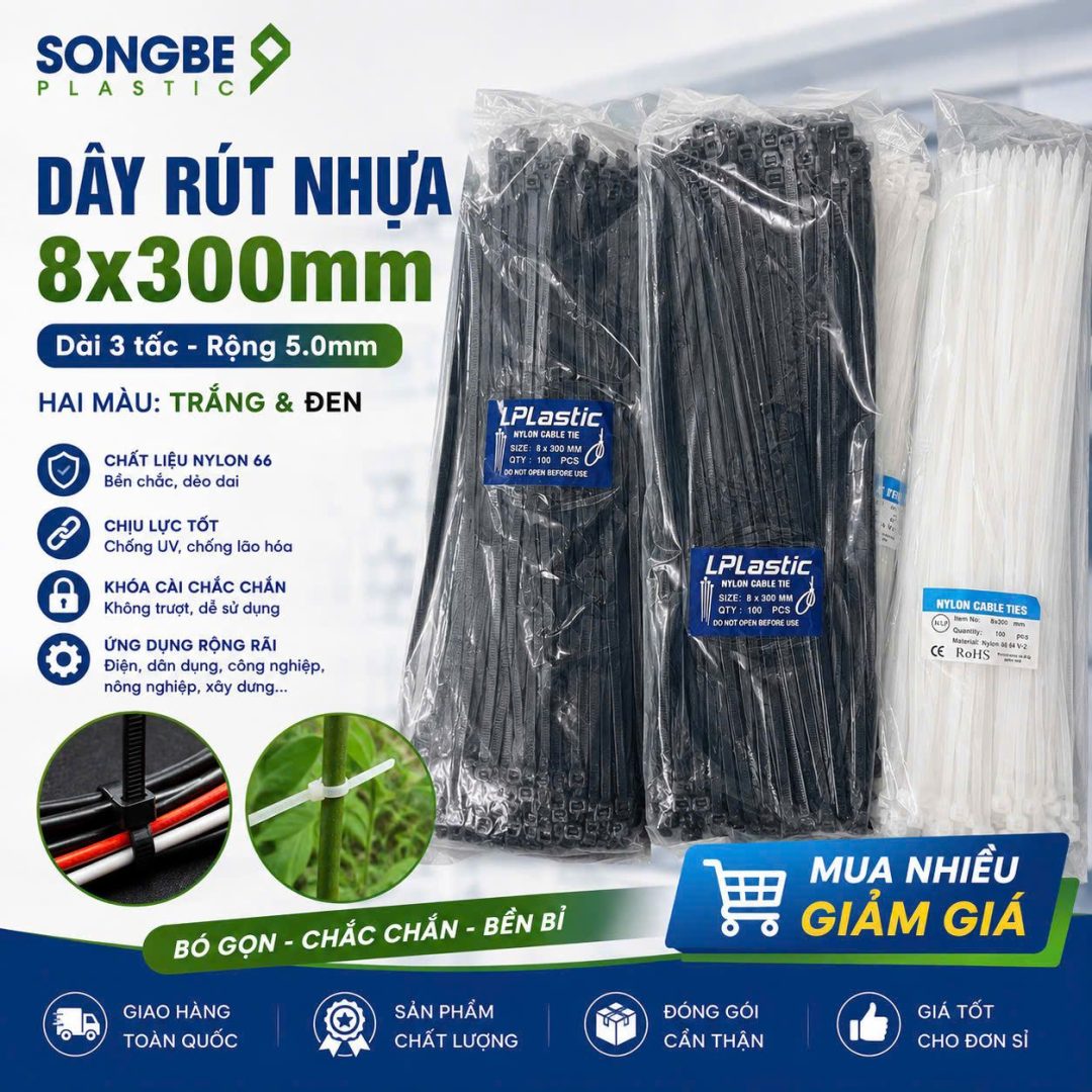 Dây rút nhựa 8x300