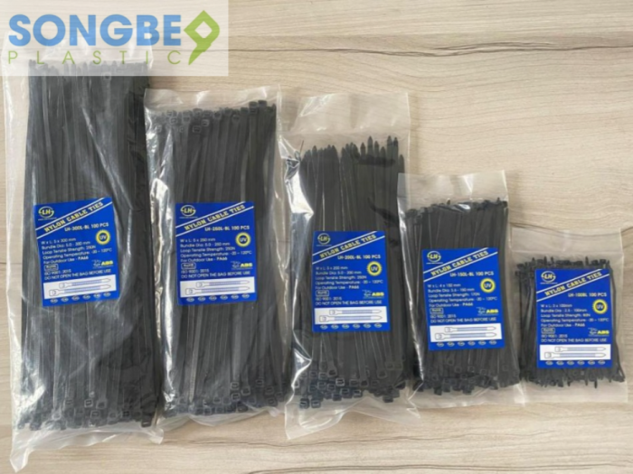 Dây rút nhựa chống tia UV PA66 nguyên sinh – bền 3–5 năm ngoài trời, không giòn nứt, chịu nhiệt tốt. Song Be Plastic sản xuất trực tiếp, giá sỉ tận xưởng, giao nhanh toàn quốc