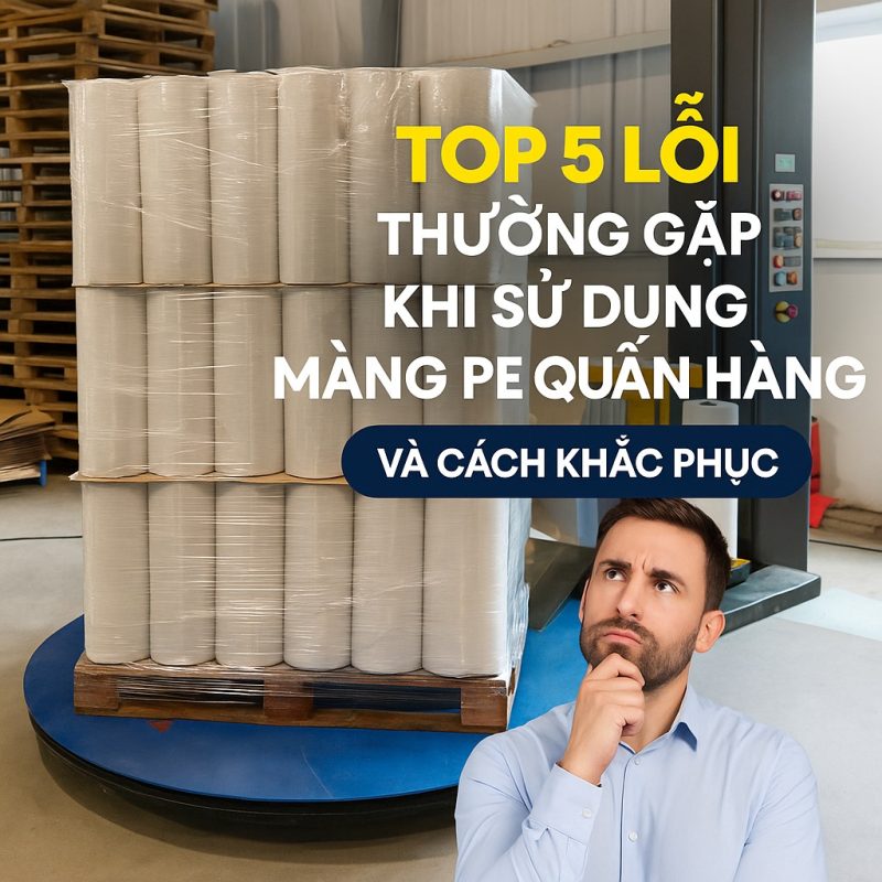 Top 5 Lỗi Thường Gặp Khi Sử Dụng Màng PE Quấn Hàng & Cách Khắc Phục Hiệu Quả 2 Top 5 Lỗi Thường Gặp Khi Sử Dụng Màng PE Quấn Hàng & Cách Khắc Phục Hiệu Quả