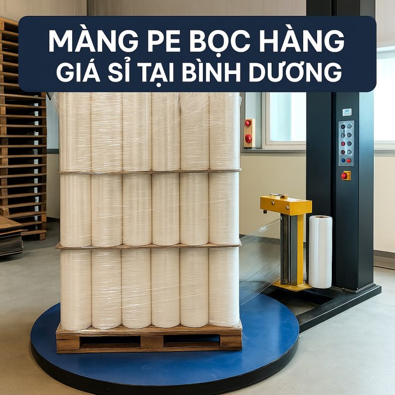 Màng PE Bọc Hàng Giá Sỉ Tại Bình Dương – Quấn Pallet, Quấn Hàng Chuyên Dụng 2 Màng PE Bọc Hàng Giá Sỉ Tại Bình Dương – Quấn Pallet, Quấn Hàng Chuyên Dụng