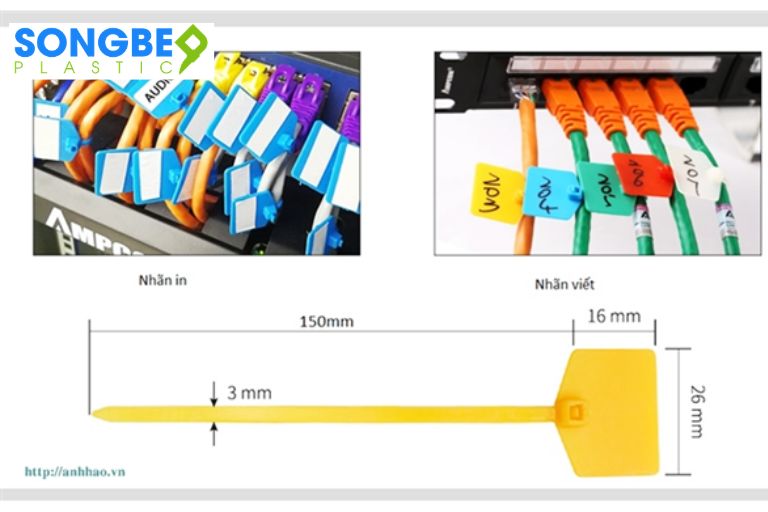 Chất liệu và tiêu chuẩn kỹ thuật dây rút nhựa có bảng ghi chú